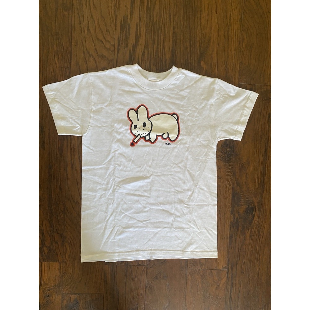 Vintage Rare Frank Kozik Smoking Bunny Rabbit Posterpop Men's Medium NOS